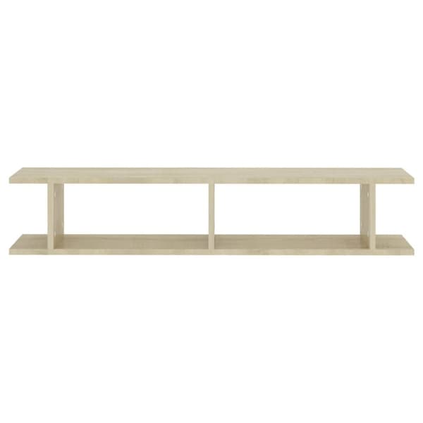 væghylder 2 stk. 105x18x20 cm spånplade sonoma-eg
