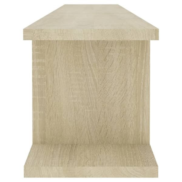 væghylder 2 stk. 105x18x20 cm spånplade sonoma-eg