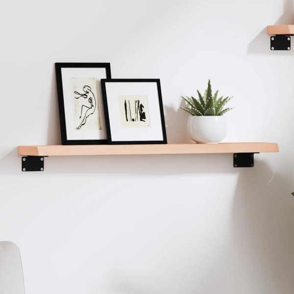 Hyllplan 60x10x2 cm obehandlad massiv ek