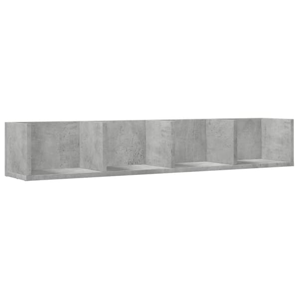 Seinäkaapit 2 kpl betoninharmaa 99x18x16,5 cm tekninen puu