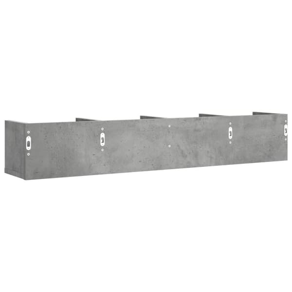 Seinäkaapit 2 kpl betoninharmaa 99x18x16,5 cm tekninen puu