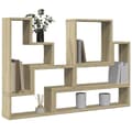 Miniatyrbillede 3 af 11: vidaXL væghylde 96x12x64 cm konstrueret træ sonoma-eg