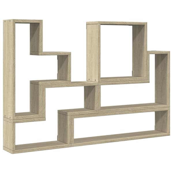 vidaXL væghylde 96x12x64 cm konstrueret træ sonoma-eg
