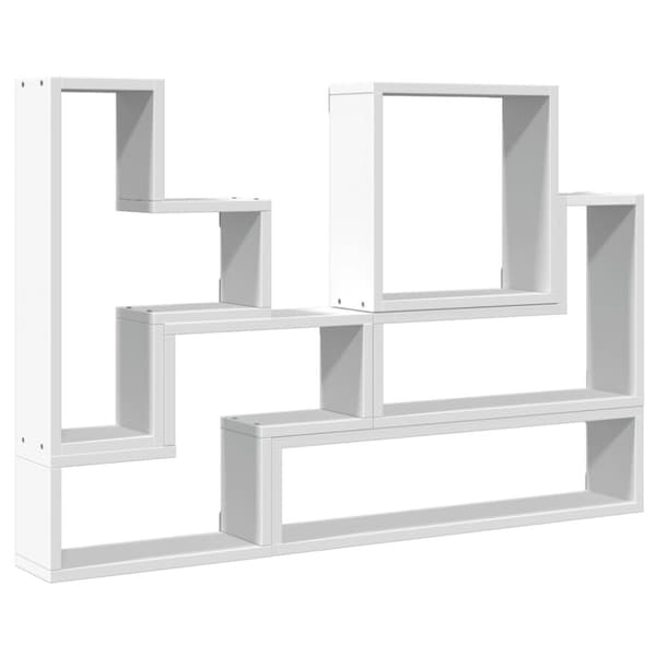 vidaXL Vegghylle hvit 96x12x64 cm sponplate