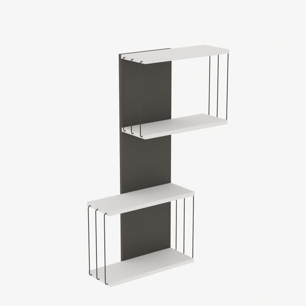 Chic Home Daavid seinähylly 65x19xK96 cm, valkoinen