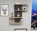 Pikkukuva 3 / 8: Chic Home Daavid seinähylly 65x19xK96, harmaa/ruskea
