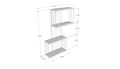 Pikkukuva 5 / 8: Chic Home Daavid seinähylly 65x19xK96, harmaa/ruskea