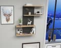Pikkukuva 2 / 8: Chic Home Daavid seinähylly 65x19xK96, harmaa/ruskea