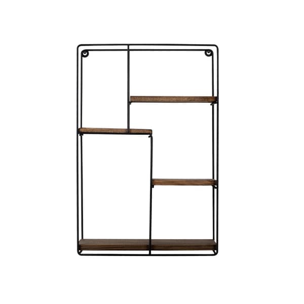 Chic Home Lilette seinähylly 40x15xK60 cm, tummanruskea/musta