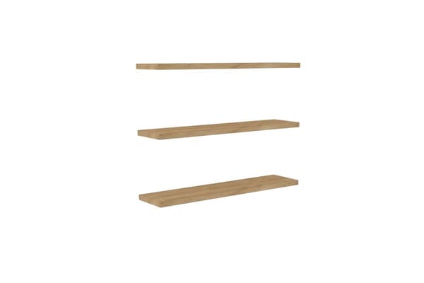 Chic Home Panu seinähyllyt 3 kpl L60xS14 cm, vaaleanruskea