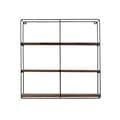 Pikkukuva 5 / 8: Chic Home Sunita 3-tasoinen seinähylly 60x15xK60 cm, tummanruskea/musta