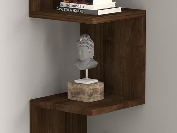 Chic Home Viljami seinähylly 25x25xK105,4 cm, ruskea