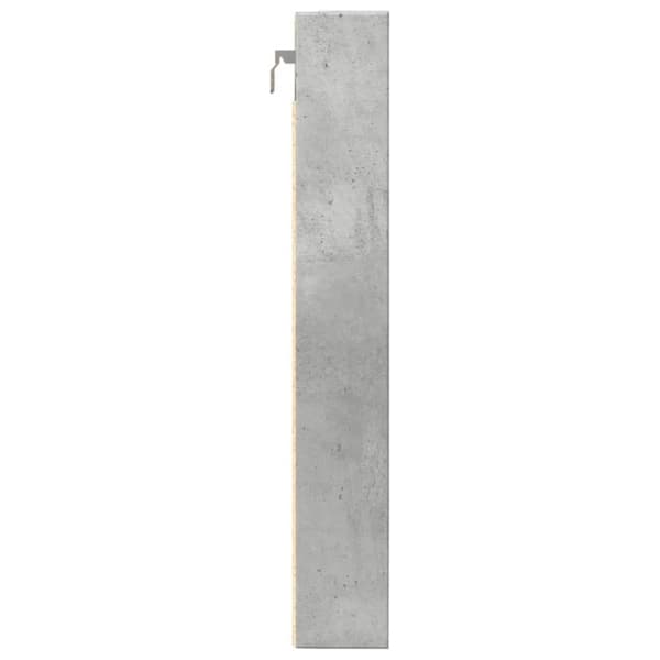 vidaXL vitrineskab 80x8,5x58 cm konstrueret træ betongrå