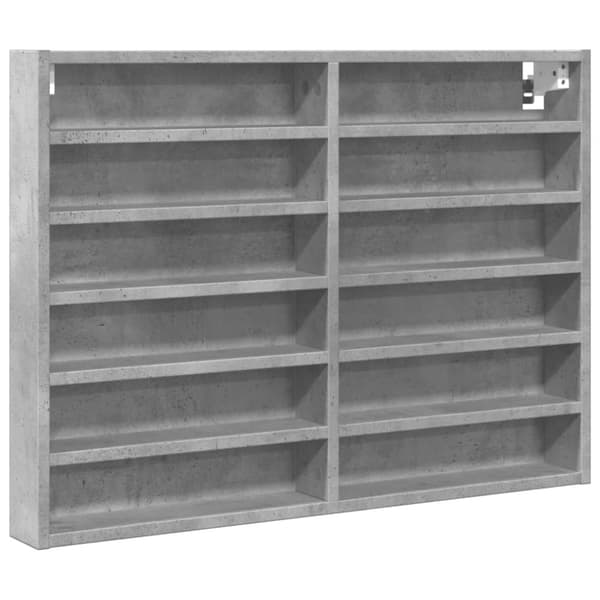 vidaXL vitrineskab 80x8,5x58 cm konstrueret træ betongrå