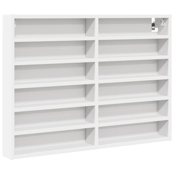 vidaXL vitrineskab 80x8,5x58 cm spånplade hvid