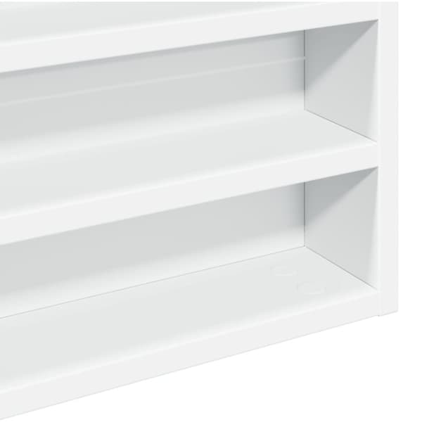 vidaXL vitrineskab 80x8,5x58 cm spånplade hvid