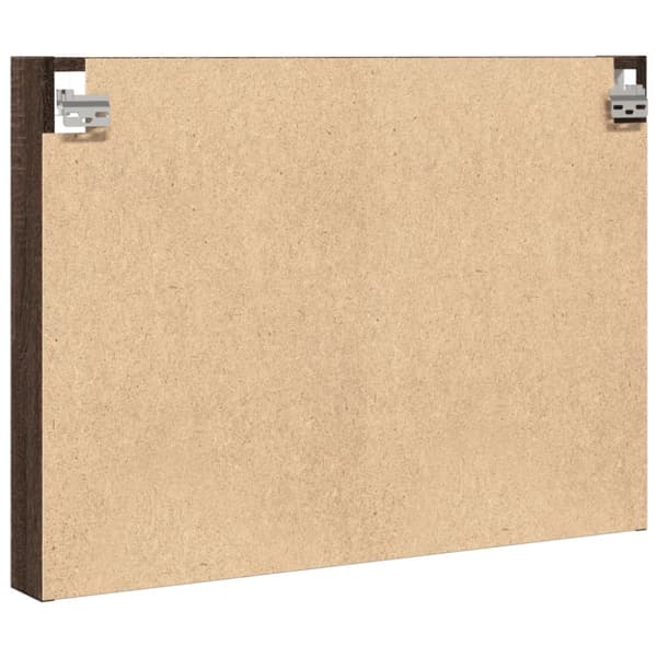 vidaXL vitrineskab 80x8,5x58 cm konstrueret træ brun egetræsfarve
