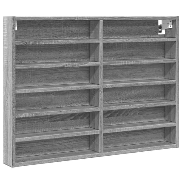 vidaXL Hyller grå sonoma 80x8,5x58 cm konstruert tre
