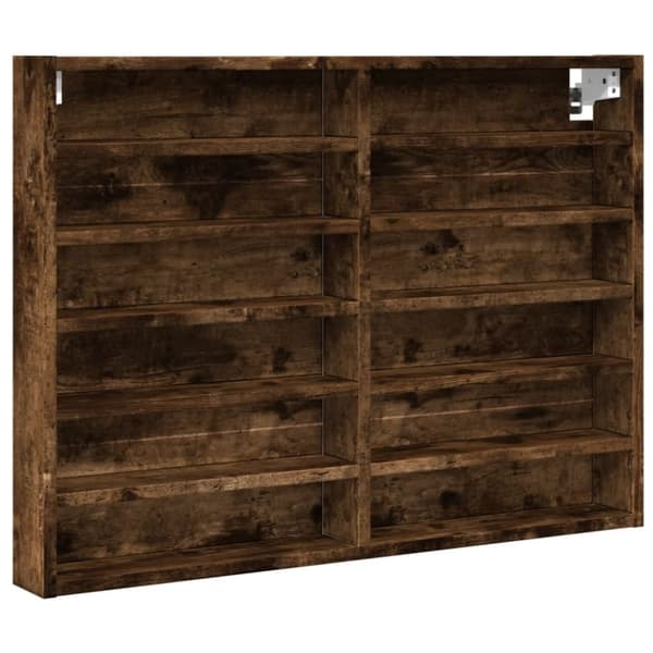 vidaXL Hyller røkt eik 80x8,5x58 cm konstruert tre