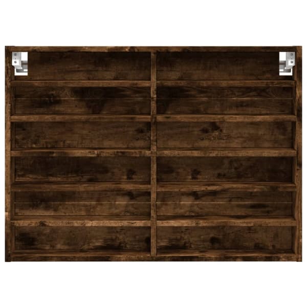 vidaXL Hyller røkt eik 80x8,5x58 cm konstruert tre