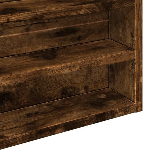 vidaXL Hyller røkt eik 80x8,5x58 cm konstruert tre