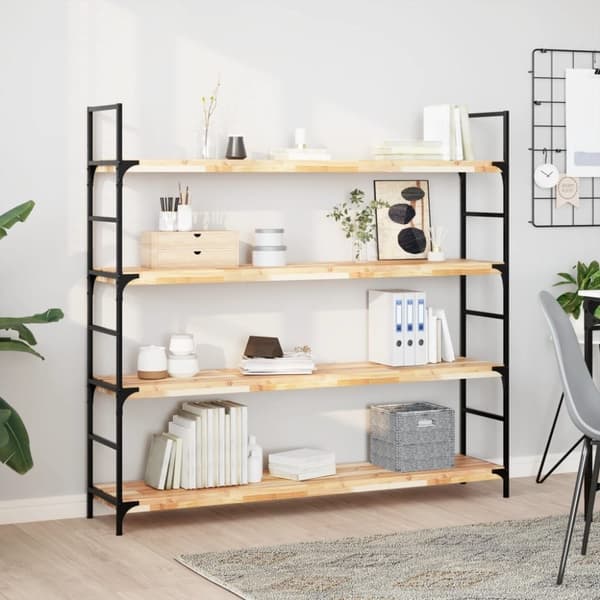 vidaXL Kelluvat hyllyt 3 kpl 120x30x4 cm käsittelemätön täysi akasia