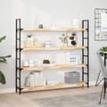 Miniatyrbilde 2 av 10: vidaXL Flytende hyller 2 stk 120x20x4 cm ubehandlet heltre akasie