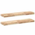 Miniatyrbilde 1 av 10: vidaXL Flytende hyller 2 stk 80x20x4 cm ubehandlet heltre akasie