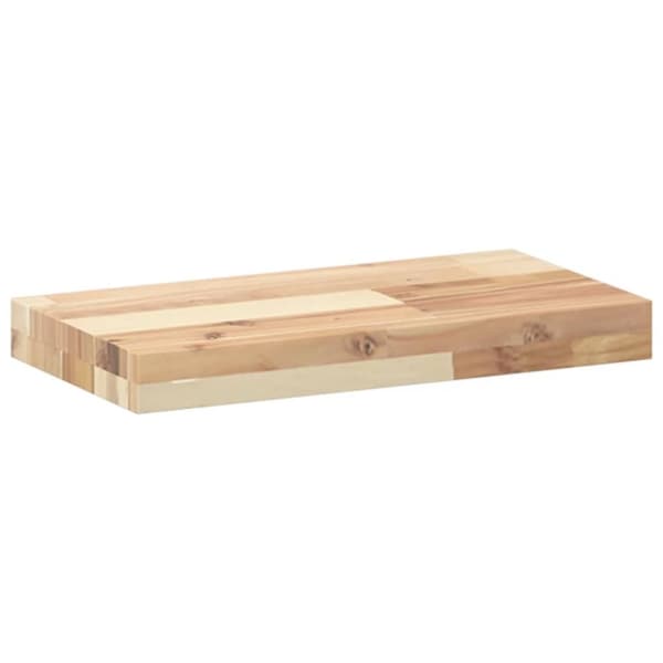vidaXL væghylder 2 stk. 60x20x4 cm ubehandlet massivt akacietræ