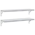 Miniatyrbilde 3 av 10: vidaXL Vegghyller 2 stk 100x30 cm sølv rustfritt stål