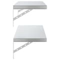 Miniatyrbilde 7 av 10: vidaXL Vegghyller 2 stk 100x30 cm sølv rustfritt stål