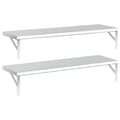 Miniatyrbilde 8 av 10: vidaXL Vegghyller 2 stk 100x30 cm sølv rustfritt stål