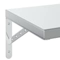 Miniatyrbilde 9 av 10: vidaXL Vegghyller 2 stk 100x30 cm sølv rustfritt stål