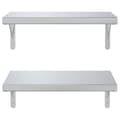 Miniatyrbilde 6 av 10: vidaXL Vegghyller 2 stk 50x30 cm sølv rustfritt stål