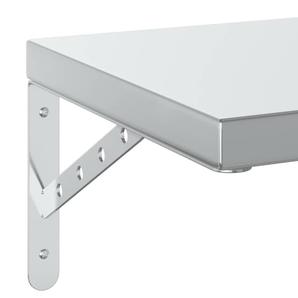 vidaXL Vegghyller 2 stk 50x30 cm sølv rustfritt stål