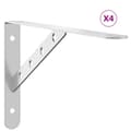 Miniatyrbilde 3 av 11: vidaXL Hyllebraketter 4 stk 30x2,5x15,5 cm sølv rustfritt stål