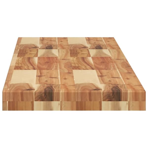 vidaXL Flytende hylle 120x30x4 cm oljebehandlet heltre akasie