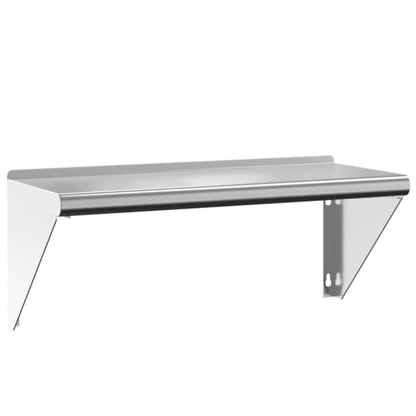 vidaXL Vägghylla 75x30x31 cm silver rostfritt stål