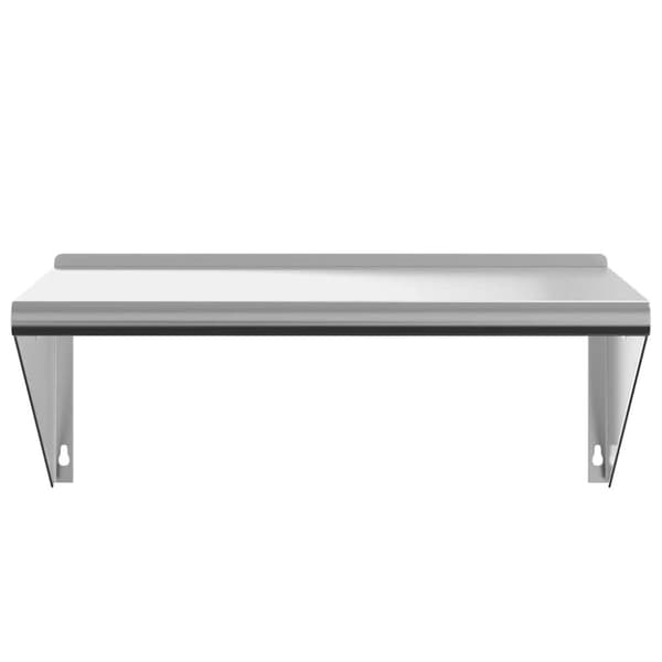 vidaXL Vegghylle 75x45x31 cm sølv rustfritt stål