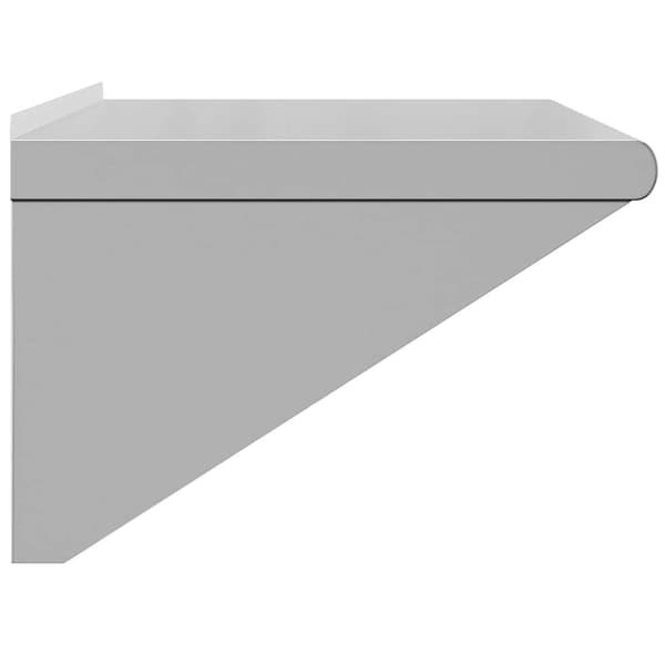 vidaXL Vegghylle 75x45x31 cm sølv rustfritt stål