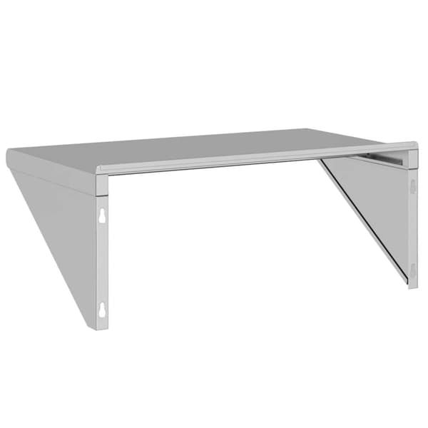 vidaXL Vegghylle 75x45x31 cm sølv rustfritt stål