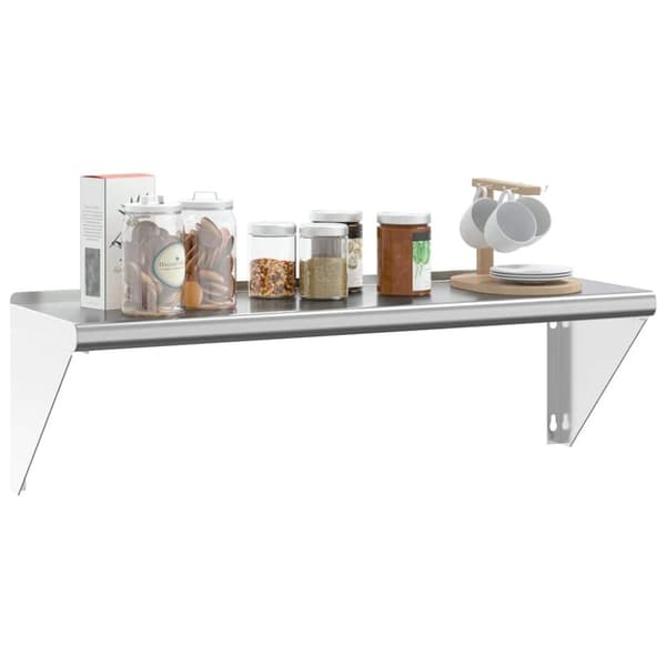 vidaXL Vegghylle 100x30x31 cm sølv rustfritt stål