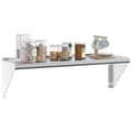 Miniatyrbilde 5 av 11: vidaXL Vegghylle 100x30x31 cm sølv rustfritt stål