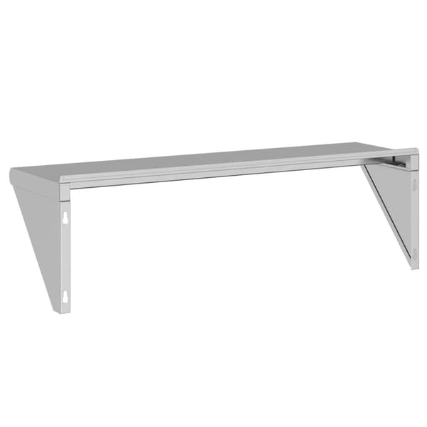 vidaXL Vegghylle 100x30x31 cm sølv rustfritt stål