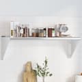 Miniatyrbilde 2 av 11: vidaXL Vegghylle 100x30x31 cm sølv rustfritt stål