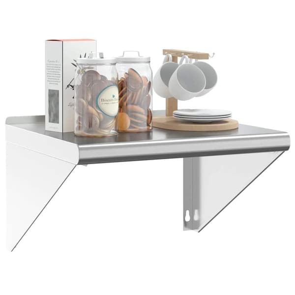 vidaXL Vägghylla 50x45x31 cm silver rostfritt stål