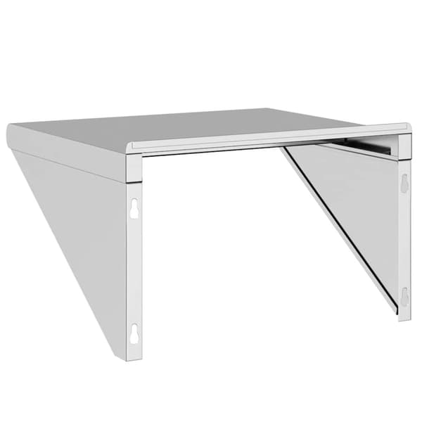 vidaXL Vägghylla 50x45x31 cm silver rostfritt stål