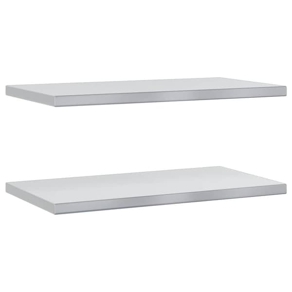 vidaXL Vägghyllor 2 st 75x40x3 cm silver rostfritt stål