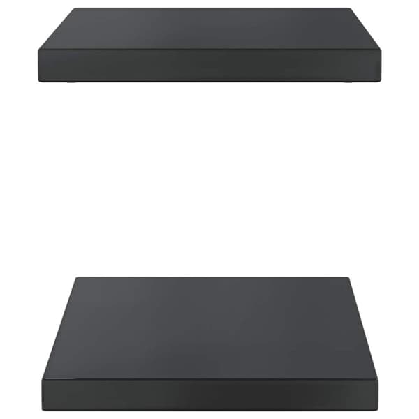 vidaXL Vegghyller 2 stk 50x30x3 cm svart rustfritt stål