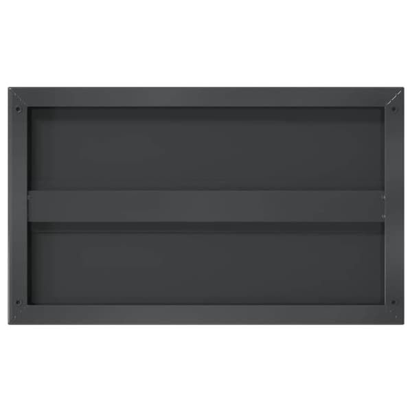 vidaXL Vegghyller 2 stk 50x30x3 cm svart rustfritt stål